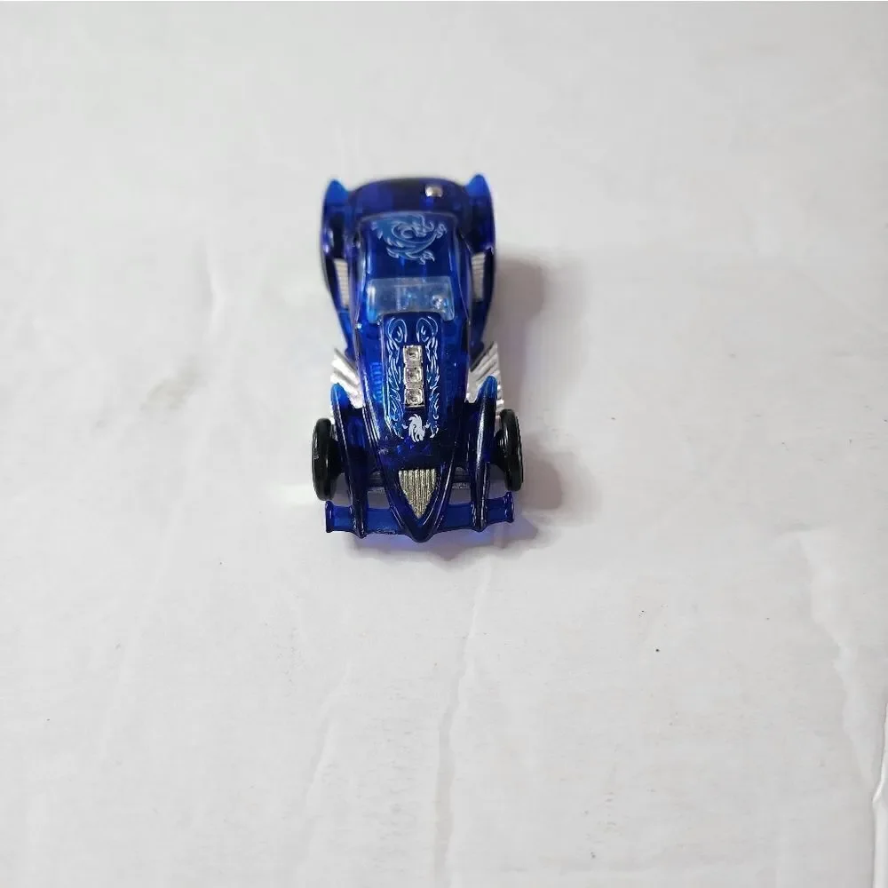 Hot Wheels Burlesque Burl-Esque Clear Blue Diecast Race Car 1:64 China - NICE